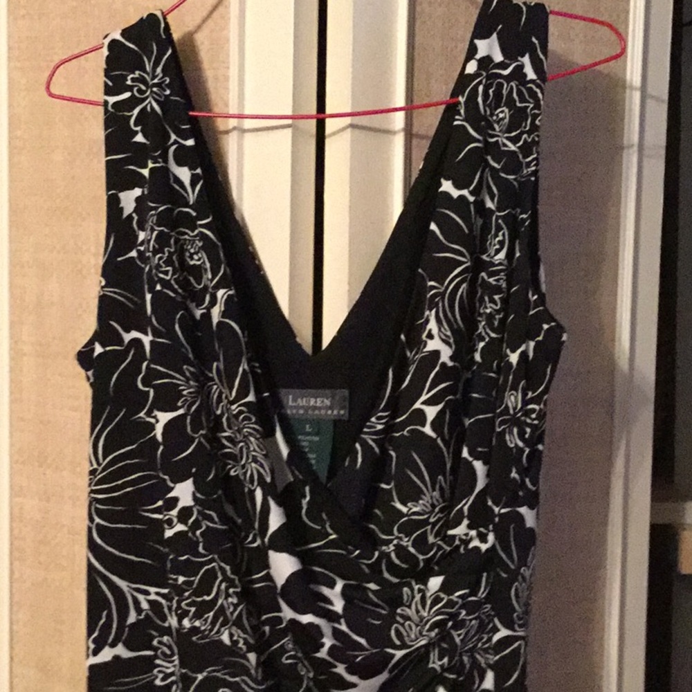 Black and white print dress